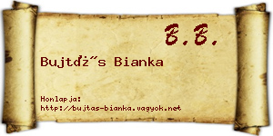 Bujtás Bianka névjegykártya